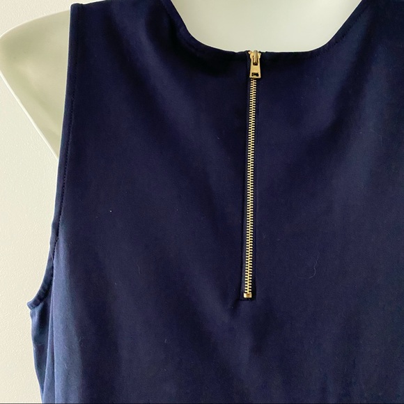 Cynthia Rowley navy blue shift dress dark academia 🫡 - Picture 5 of 7